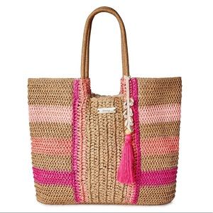 NEW w/tag. Raffia woven tote